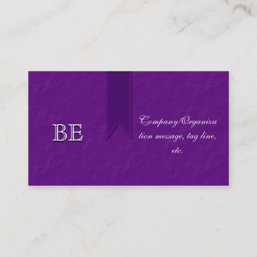 Elegant Paars Support Ribbon Visitekaartjes (Voorkant)