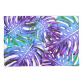 Elegant Paars Tropisch Monstera Leaf Pattern Kussensloop (Voorkant-Rechts)