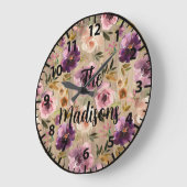 Elegant Paars Unieke L Grote Klok (Hoek)