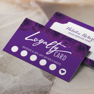 Elegant Paars Violet Flowers Beauty Salon Loyalty