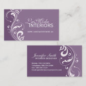 Elegant Paars Visitekaartje (Voorkant / Achterkant)