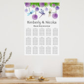 Elegant Paars weddenschapskaart Poster (Keuken)