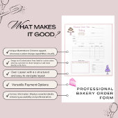 Elegant Paars White Cake Order Form Notitieblok