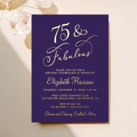 Elegant Paarse 75ste verjaardagsfeest