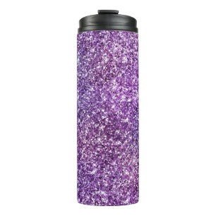 Elegant Paarse Abstracte Stijlvolle Chic Patroon Thermosbeker