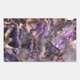 Elegant paarse Amethyst Quartz, paarse graniet Rechthoekige Sticker