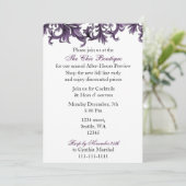 Elegant paarse BedrijfsUitnodiging Kaart (Staand voorkant)