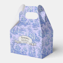 Elegant  paarse blauw de jouy monogram