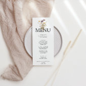 Elegant Paarse Bright Floral Garden Dinner Bruilof Menu