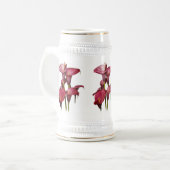 Elegant Paarse Calla Lilies Bierpul (Voorkant links)