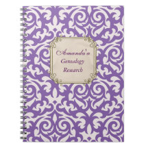Elegant Paarse Damask Genealogie