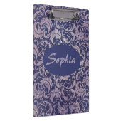 Elegant Paarse damast patroon Klembord (Rechts)