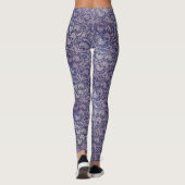 Elegant  Paarse damast patroon Leggings (Achterkant)