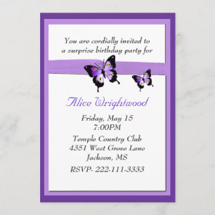 Elegant paarse Dames en heren, uitnodiging