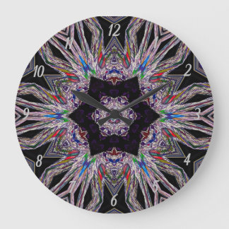 Elegant Paarse Faux Edelsteen Design Grote Klok