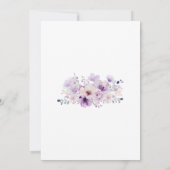 Elegant Paarse Floral Birthday Kaart (Achterkant)