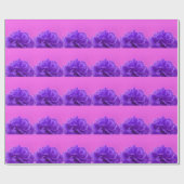 Elegant Paarse Floral Cadeaupapier (Vlak)