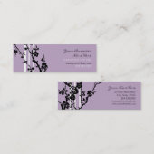 Elegant Paarse Floral Visitekaartjes (Voorkant / Achterkant)