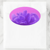 Elegant Paarse frambozen Ovale Sticker (Tas)