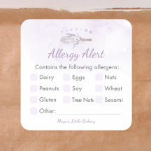 Elegant Paarse Gardeernaald Allergie Waarschuwing