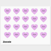 Elegant Paarse Glitter Hart Sticker (Vel)