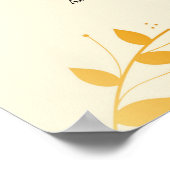 Elegant Paarse Golden Leaves Afstuderen Poster (Hoek)