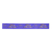 Elegant Paarse gouden script naar of van Kerstmis Lint (Voorkant)