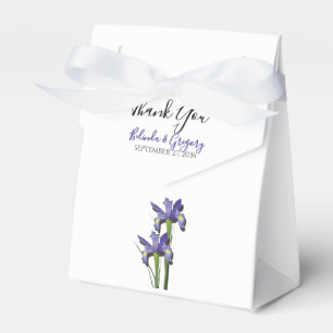 Elegant Paarse Iris Wedding Bedankdoosjes