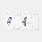 Elegant Paarse Iris Wedding Bedankdoosjes (Uitgevouwen)