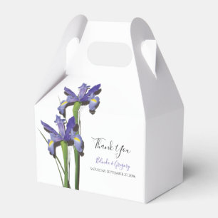 Elegant Paarse Iris Wedding Bedankdoosjes