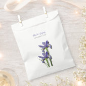 Elegant Paarse Iris Wedding Bedankzakje (Geknipt)