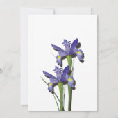 Elegant Paarse Iris Wedding Invitations Kaart (Achterkant)