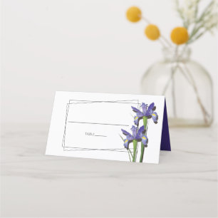 Elegant Paarse Iris Wedding Place Card