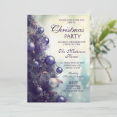 Elegant Paarse kerstboom kerstfeest Kaart (Staand voorkant)