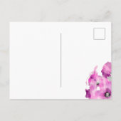 Elegant Paarse klaproos bewegend Briefkaart (Achterkant)