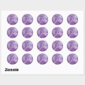 Elegant Paarse kleur was ultra Violet Weddenschap Ronde Sticker (Vel)
