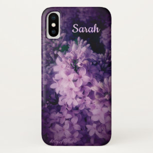 Elegant Paarse Lila bloemen iPhone X Hoesje
