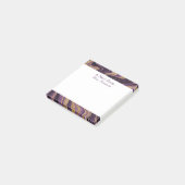 Elegant Paarse Marble Personalized Sticky Notes (Schuin)