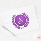 Elegant Paarse monogram Envelope Seal Stickers (Envelop)
