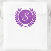 Elegant Paarse monogram Envelope Seal Stickers (Tas)