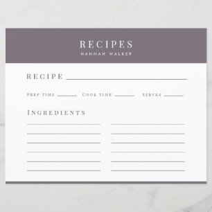 Elegant Paarse Recept Multomap Behuizing Kaart