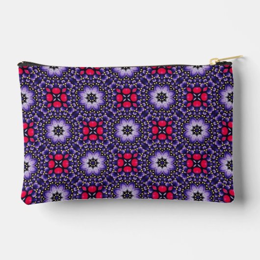 Elegant Paarse & Roze Abstracte Dot Art Pattern Etui (Achterkant)