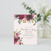 Elegant Paarse roze Moederdag Kaart (Staand voorkant)