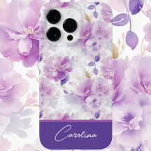 Elegant paarse seringen waterverf bloemendesign