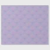 Elegant Paarse Sneeuwvlok Kerstpatroon Cadeaupapier (Vlak)