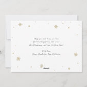 Elegant Paarse Snowflake Foto Merry Kerstry Feestdagenkaart (Achterkant)