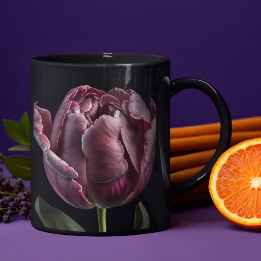 'Elegant Paarse Tulp' Mok 15 of 18 oz