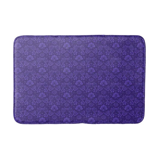Elegant paarse vintage damask patroon badmat (Voorkant)