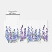 Elegant Paarse Violet Florals Wedding for Box Bedankdoosjes (Uitgevouwen)