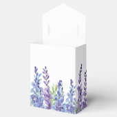 Elegant Paarse Violet Florals Wedding for Box Bedankdoosjes (Geopend)